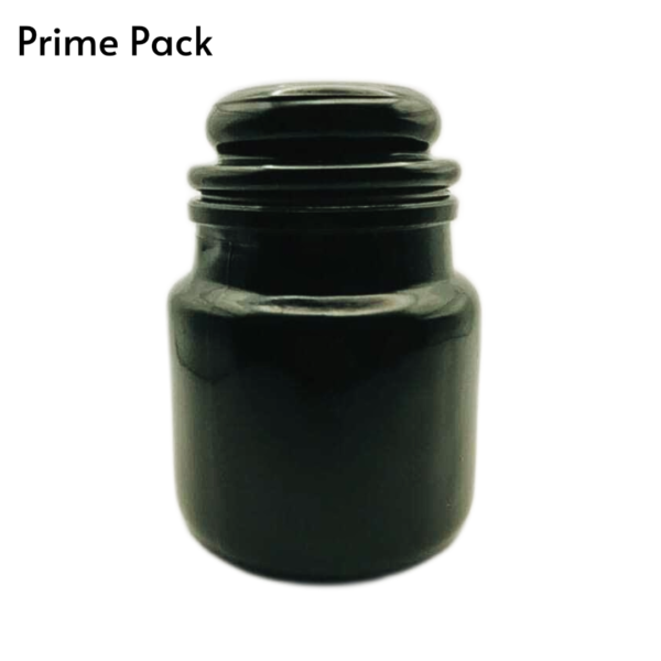 Glossy Black Glass Jar With Glossy Black Glass Lid