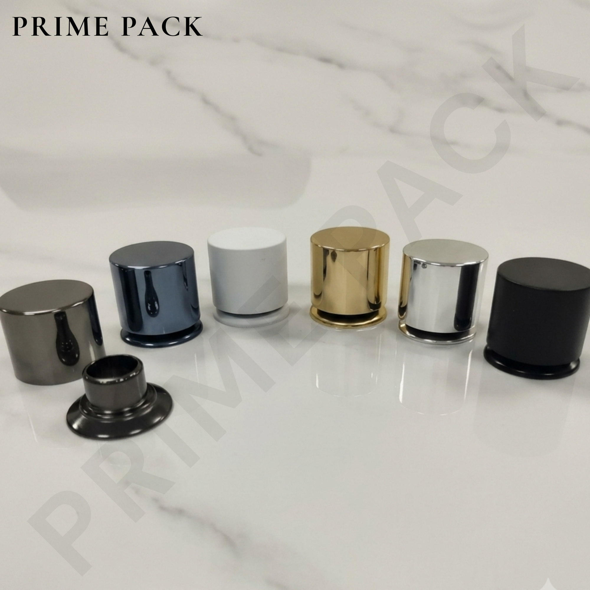 ALUMINIUM PERFUME CAP WITH STEP COLLAR
