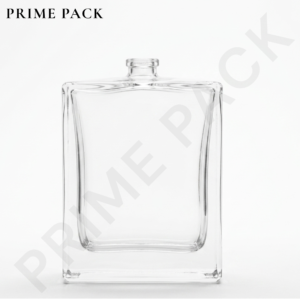 CLEAR GLASS PERFUME BOTTLE – RECTANGULAR BOTTLE