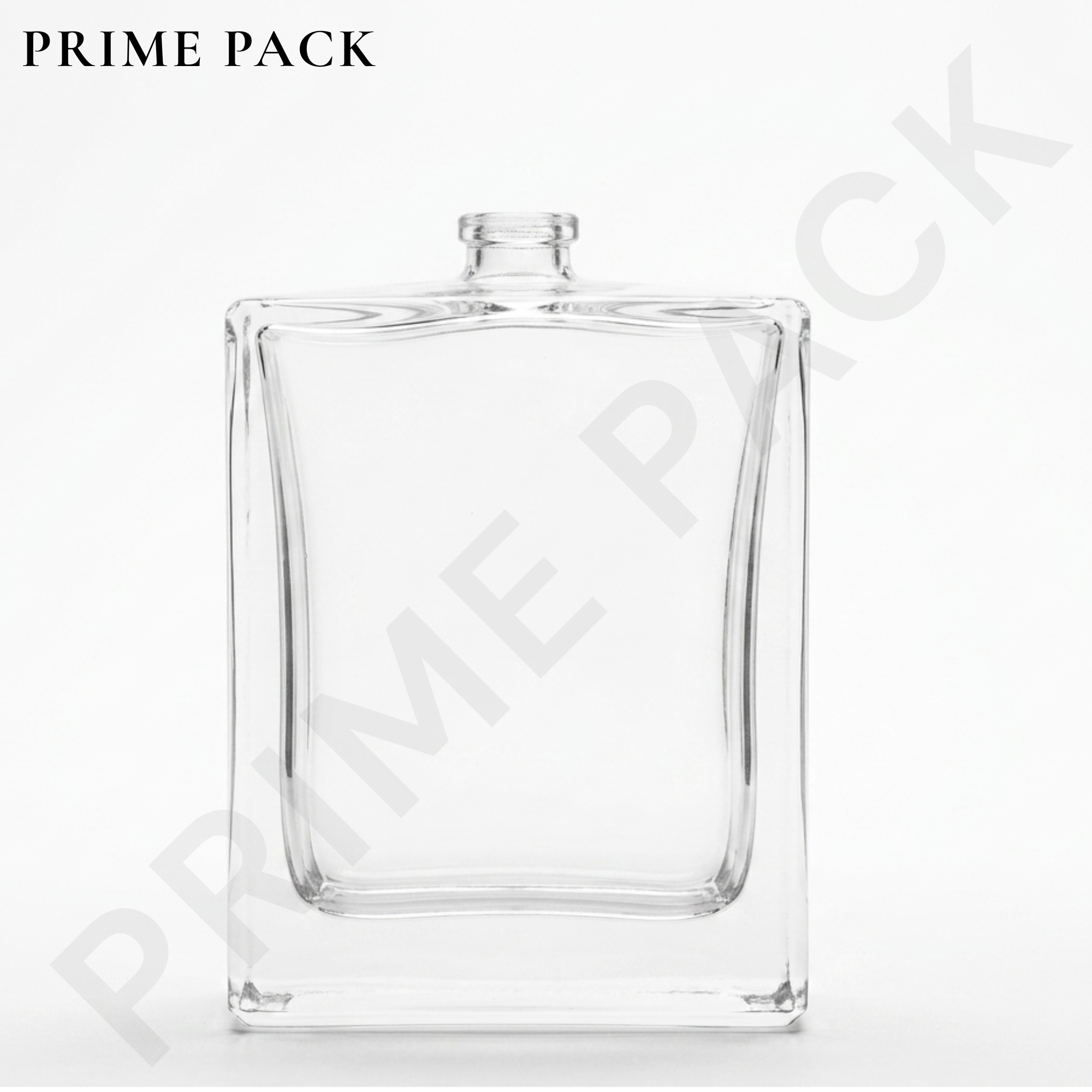 CLEAR GLASS PERFUME BOTTLE – RECTANGULAR BOTTLE
