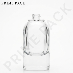 CLEAR GLASS PERFUME BOTTLE – ROUND TOP RECTANGULAR BOTTLE
