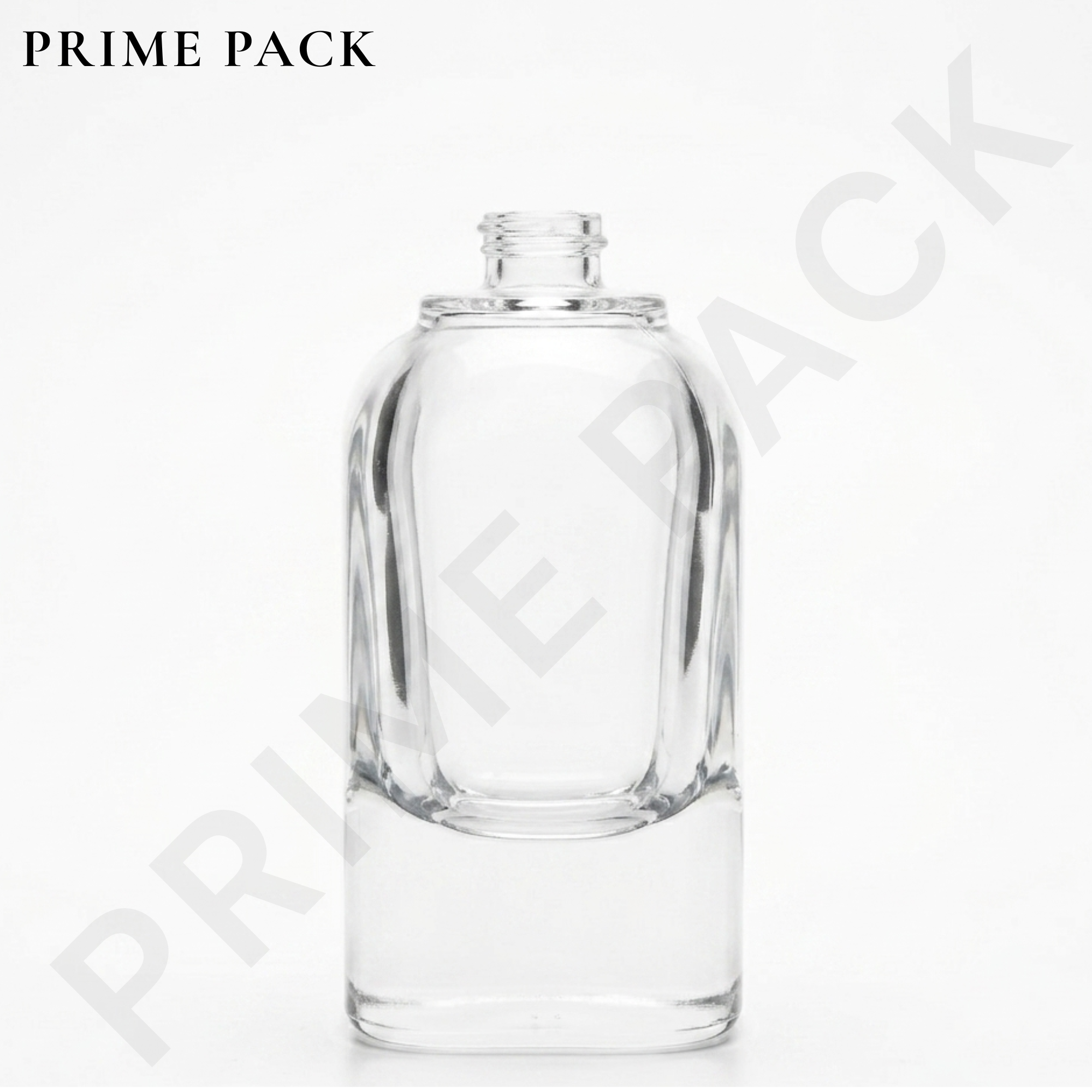 CLEAR GLASS PERFUME BOTTLE – ROUND TOP RECTANGULAR BOTTLE
