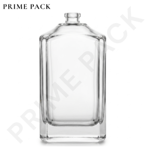 CLEAR GLASS PERFUME BOTTLE – ROUND TOP RECTANGULAR BOTTLE