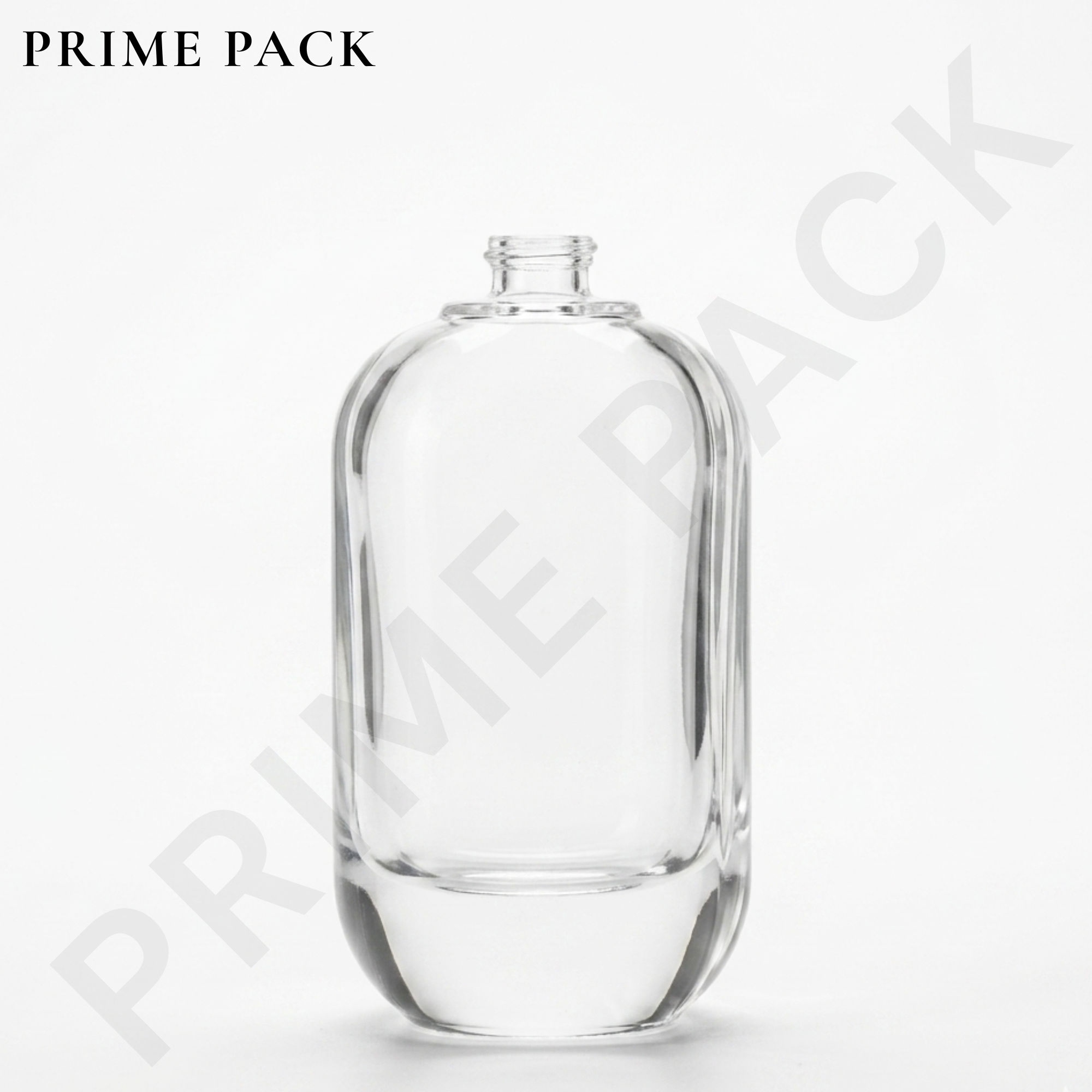 CLEAR GLASS PERFUME BOTTLE – ROUNDED BOTTLE