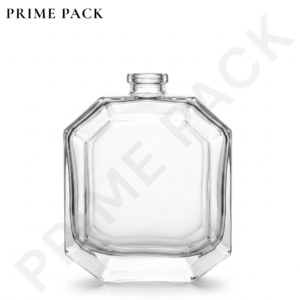CLEAR GLASS PERFUME BOTTLE – DESIGNER HEXAGON BOTTLE
