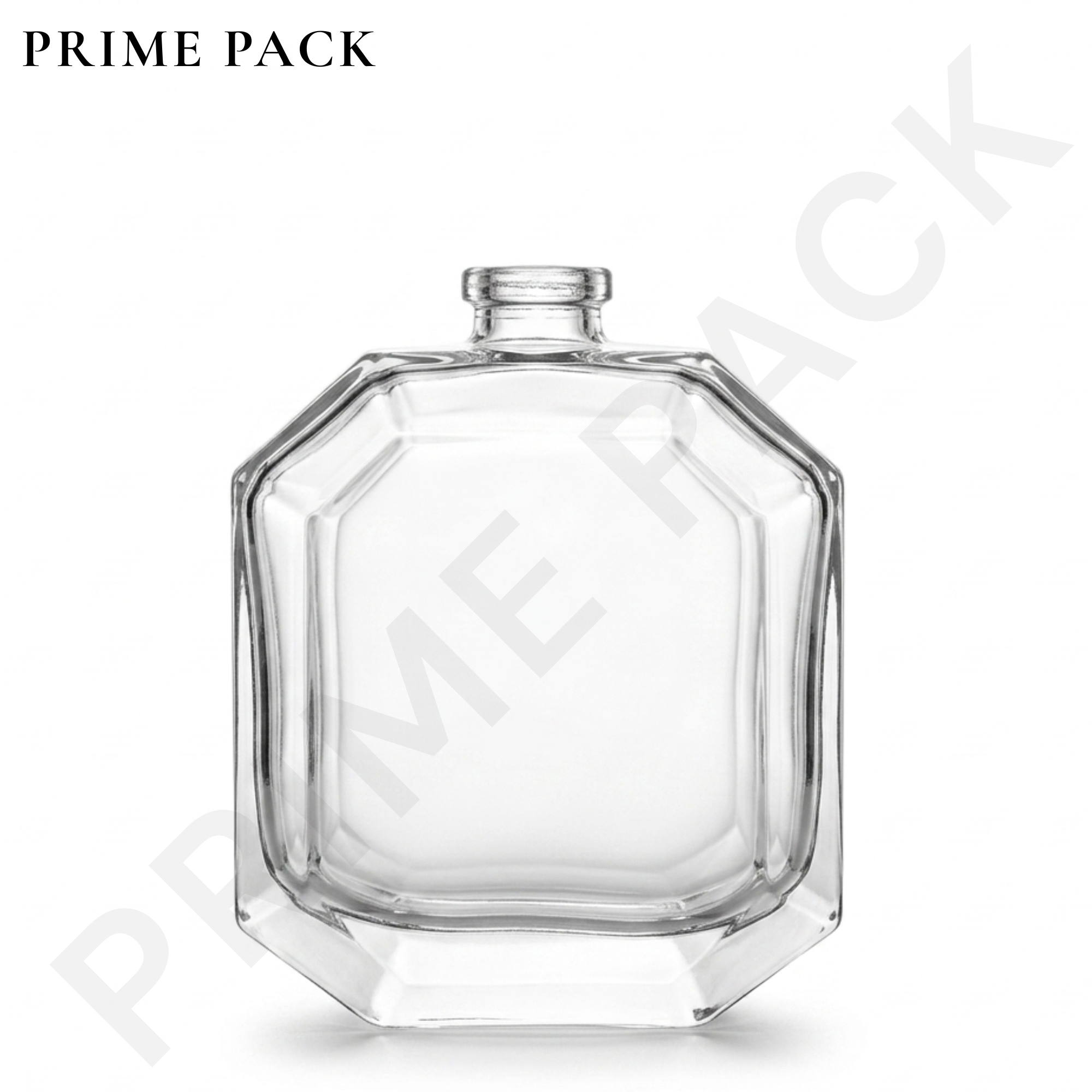 CLEAR GLASS PERFUME BOTTLE – DESIGNER HEXAGON BOTTLE
