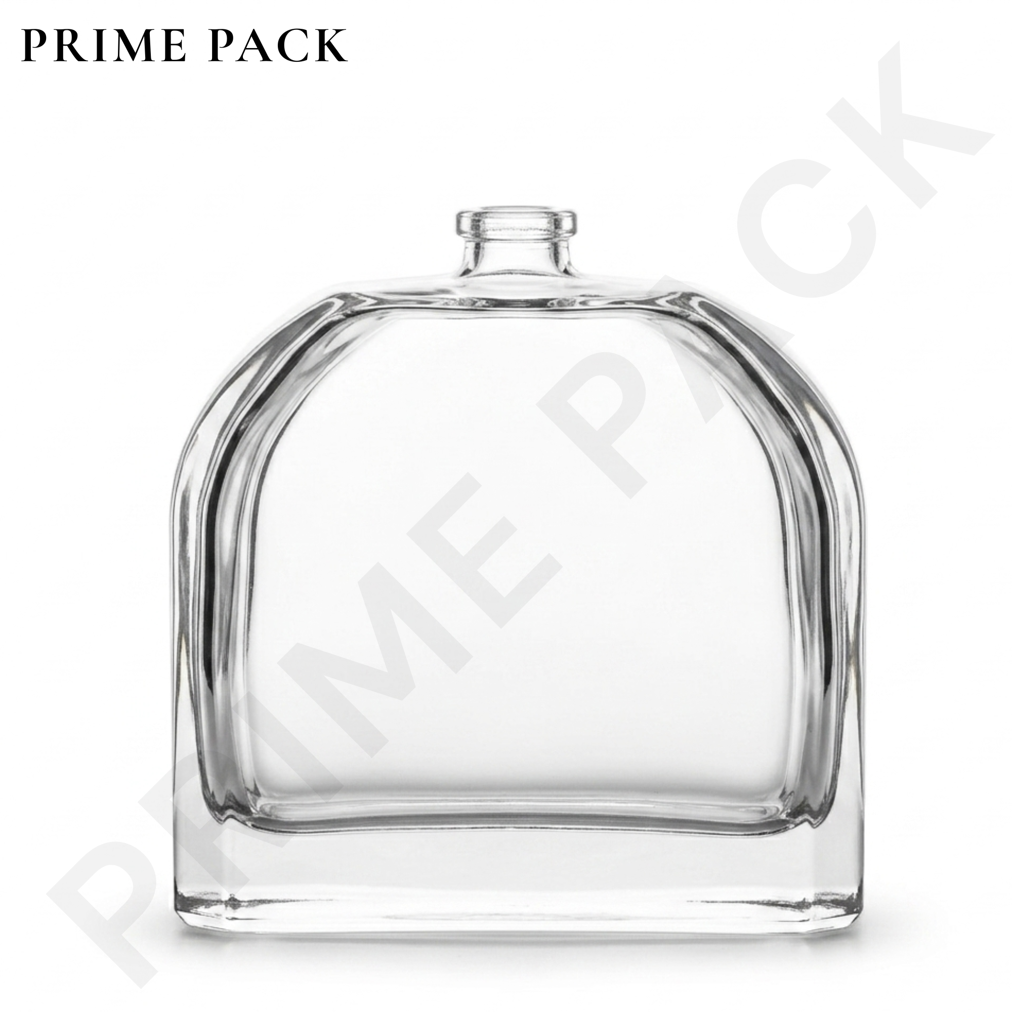 CLEAR GLASS PERFUME BOTTLE – ROUND TOP RECTANGULAR BOTTLE
