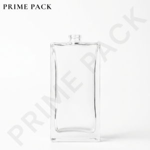 CLEAR GLASS PERFUME BOTTLE – RECTANGULAR BOTTLE