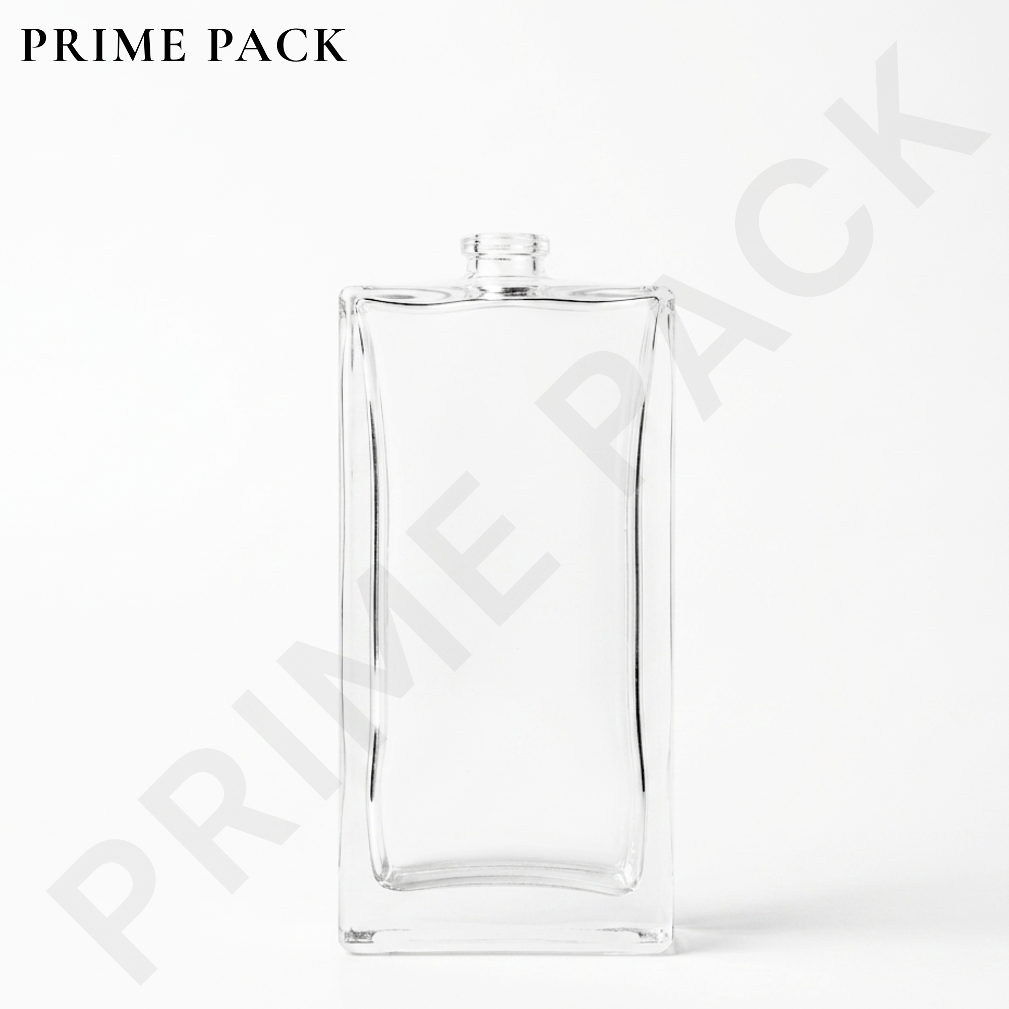 CLEAR GLASS PERFUME BOTTLE – RECTANGULAR BOTTLE
