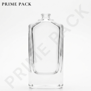 CLEAR GLASS PERFUME BOTTLE – ROUND TOP RECTANGULAR BOTTLE