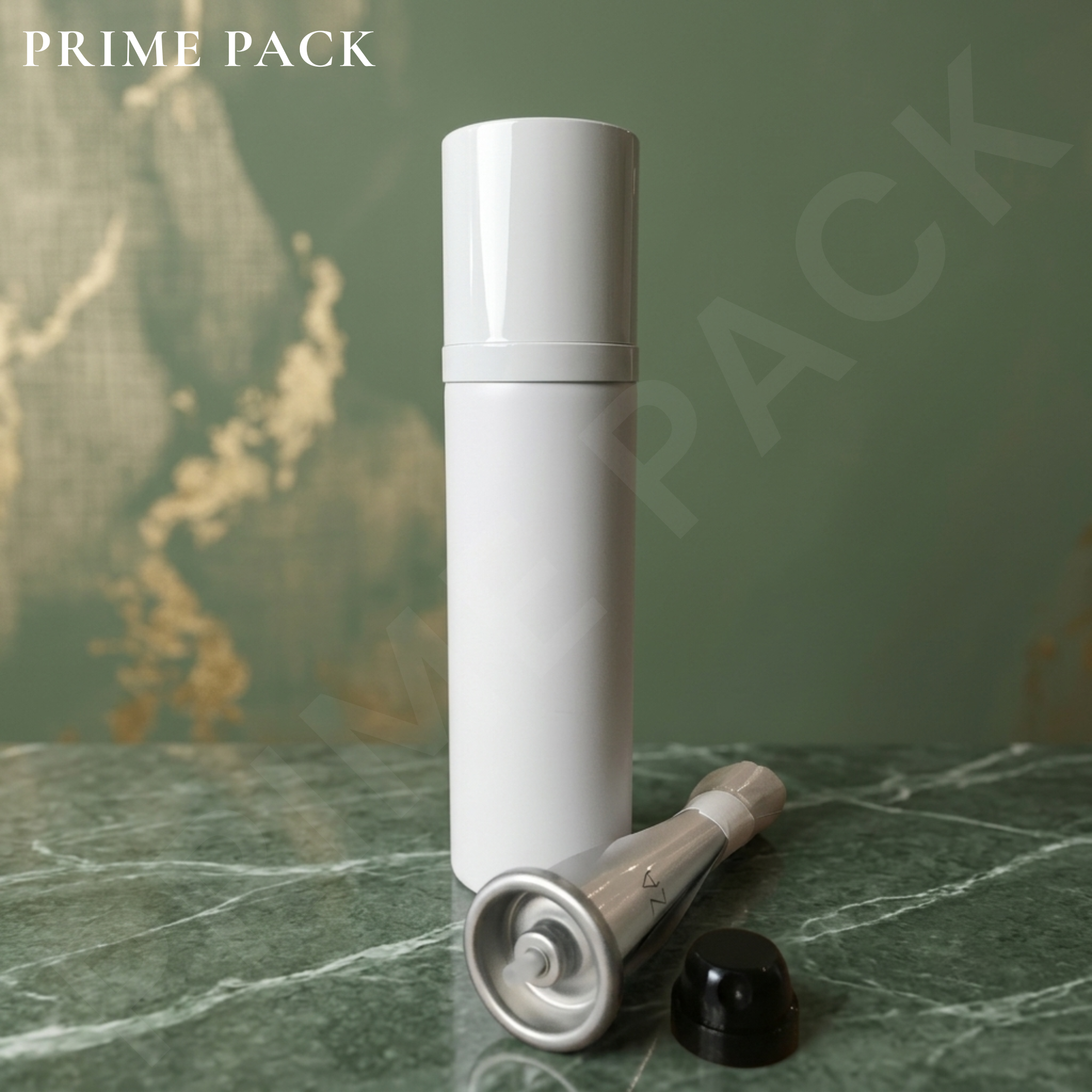 Exclusive All Over Spray Set Round Shoulder — BOV Collection | Aluminium Glossy White Cap (PPAOS21-ALGW)