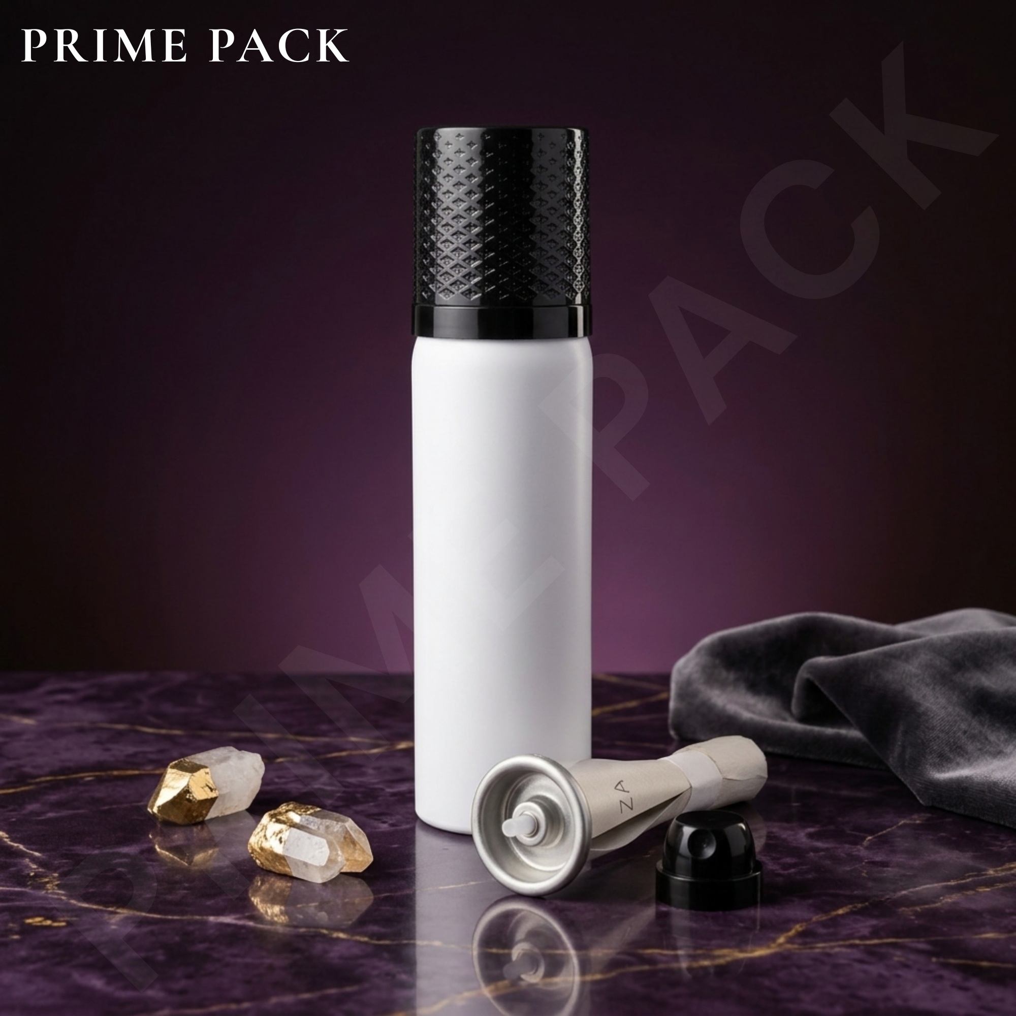 Exclusive All Over Spray Set Round Shoulder — BOV Collection | PP Glossy Black Design Cap (PPAOS24-PPGBD)